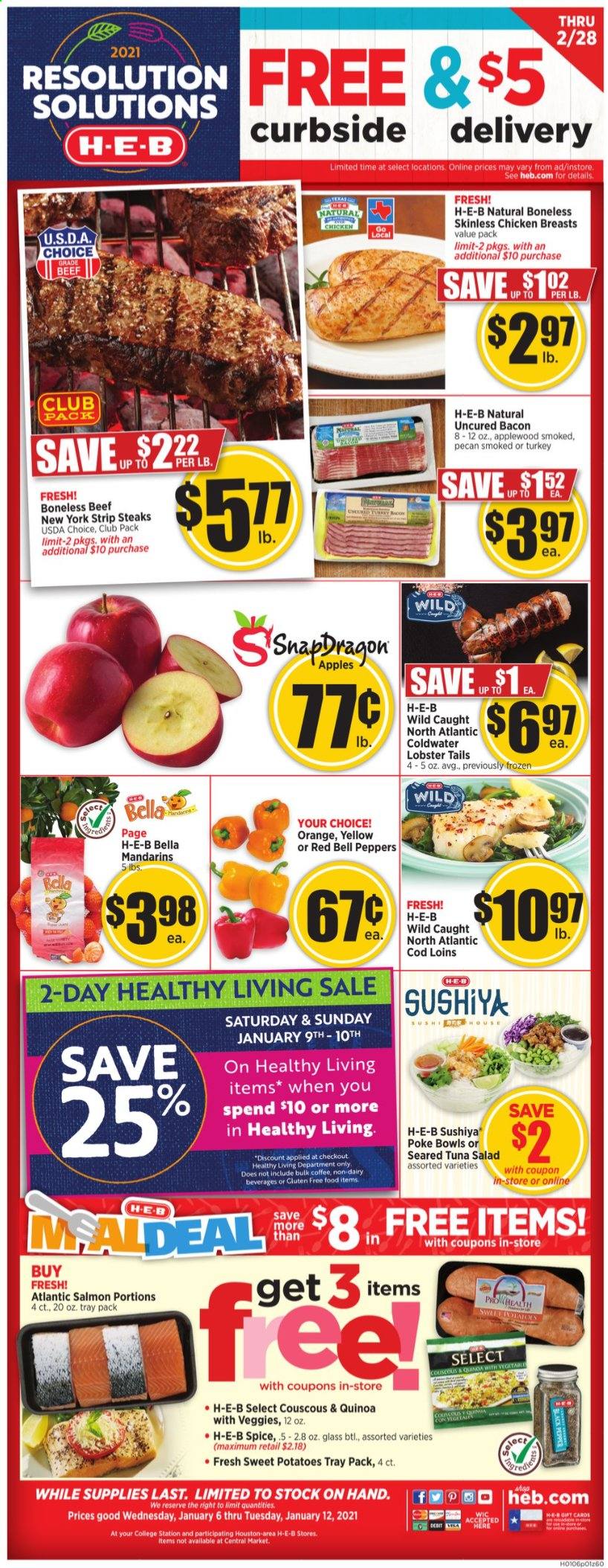 H-E-B ad - 01/06/2021 - 01/12/2021. Page 1