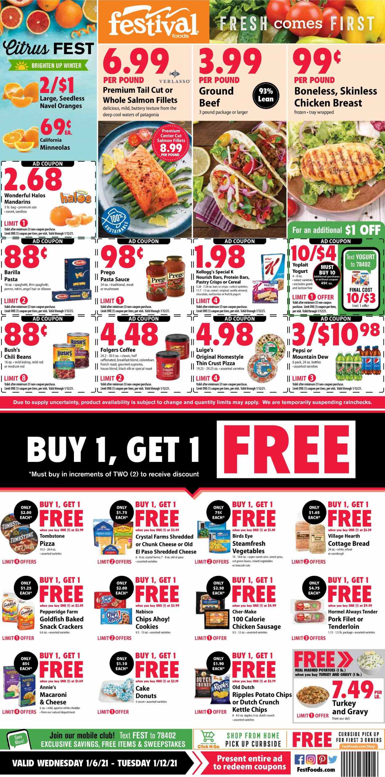 Festival Foods ad - 01/06/2021 - 01/12/2021. Page 1