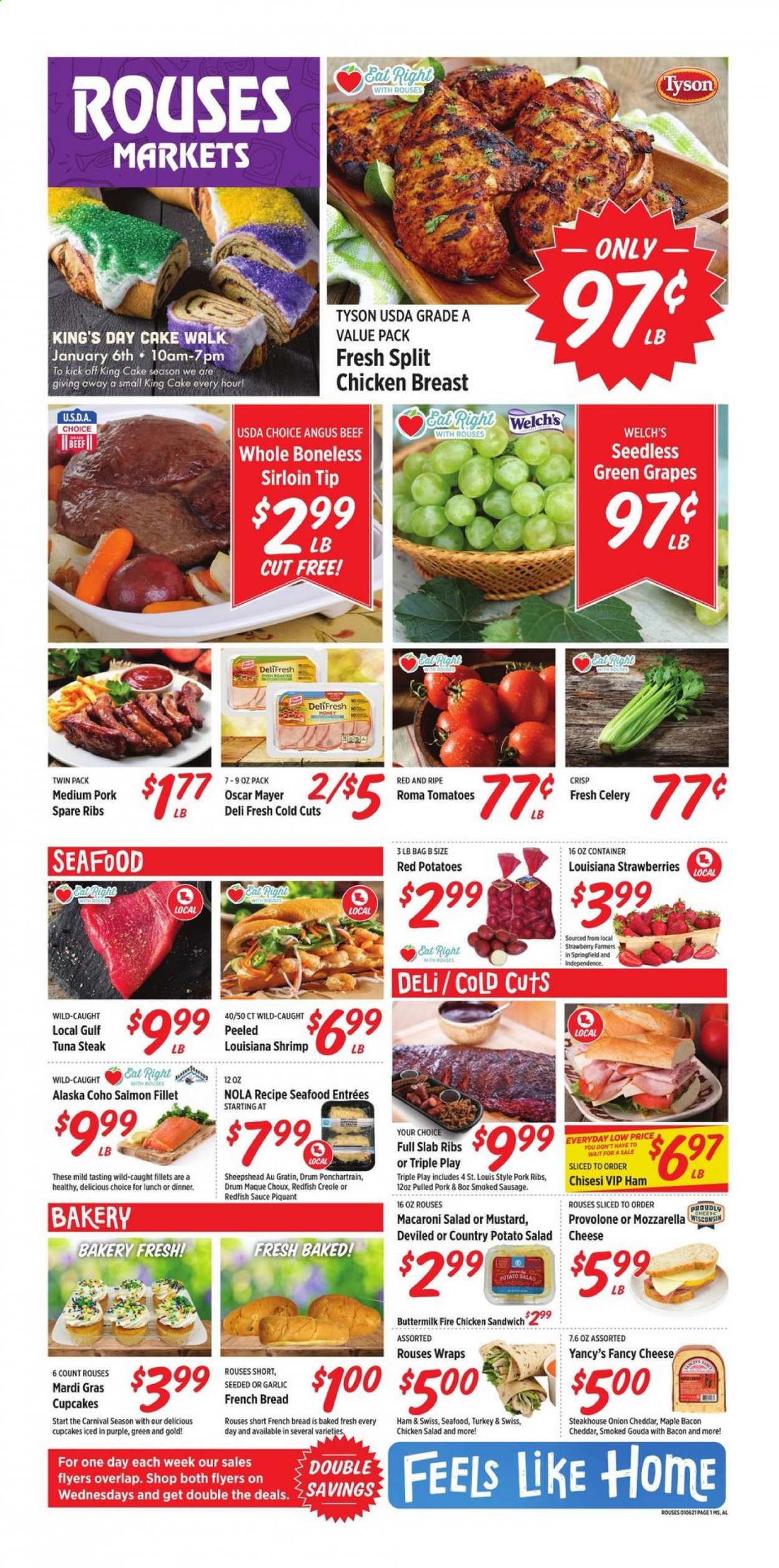 Rouses Markets ad - 01/06/2021 - 01/13/2021. Page 1