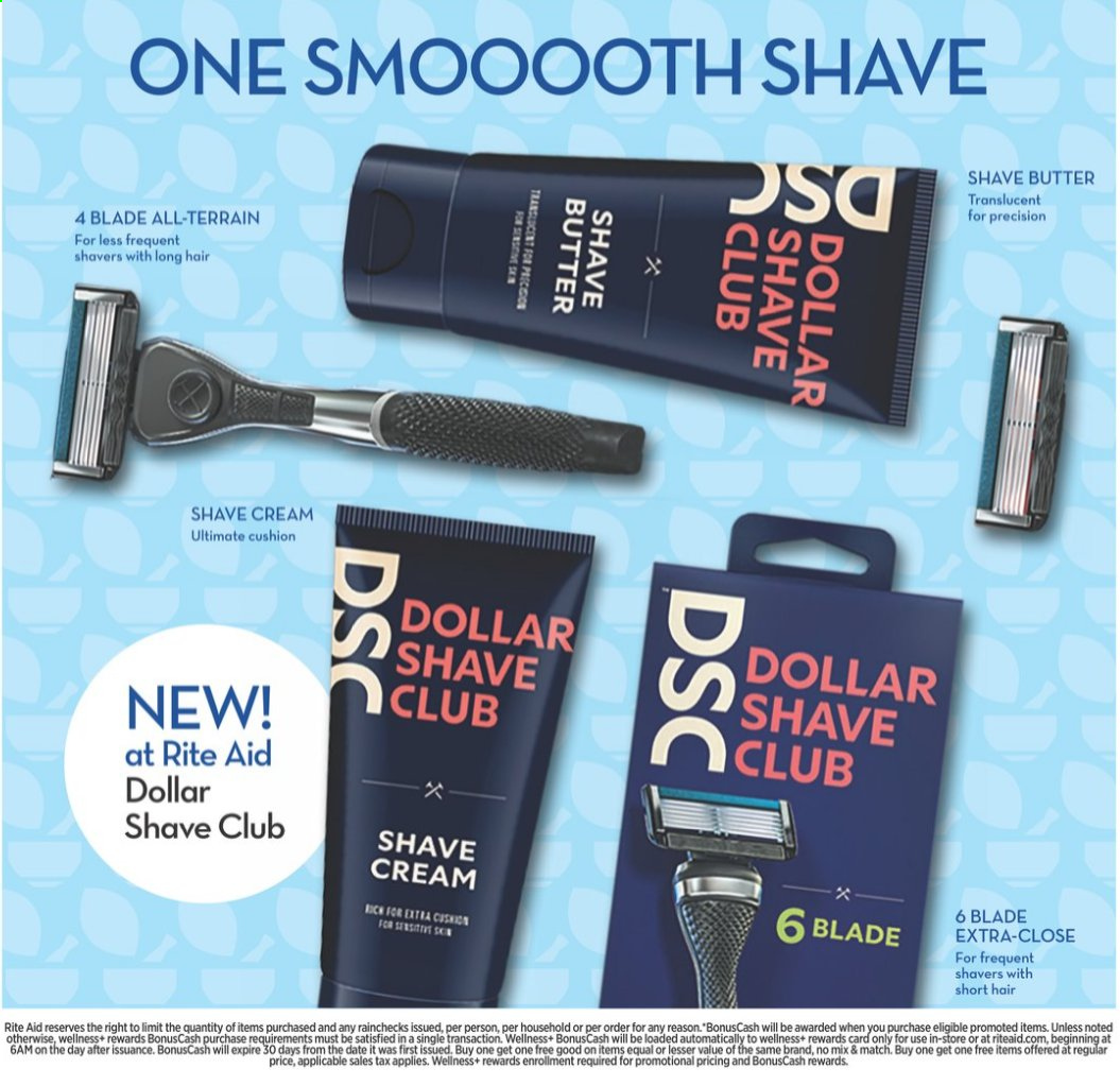 thumbnail - RITE AID Flyer - 01/10/2021 - 01/16/2021 - Sales products - Dollar Shave Club, shave cream, cushion. Page 4.