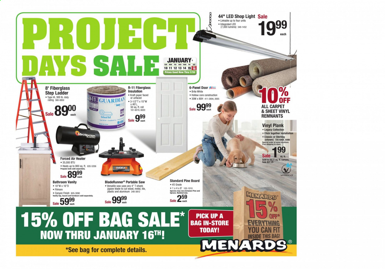 Menards ad - 01/10/2021 - 01/16/2021. Page 1