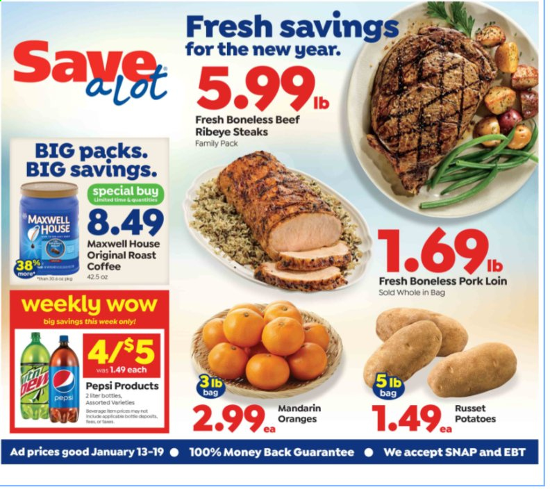 Save a Lot ad - 01/13/2021 - 01/19/2021. Page 1