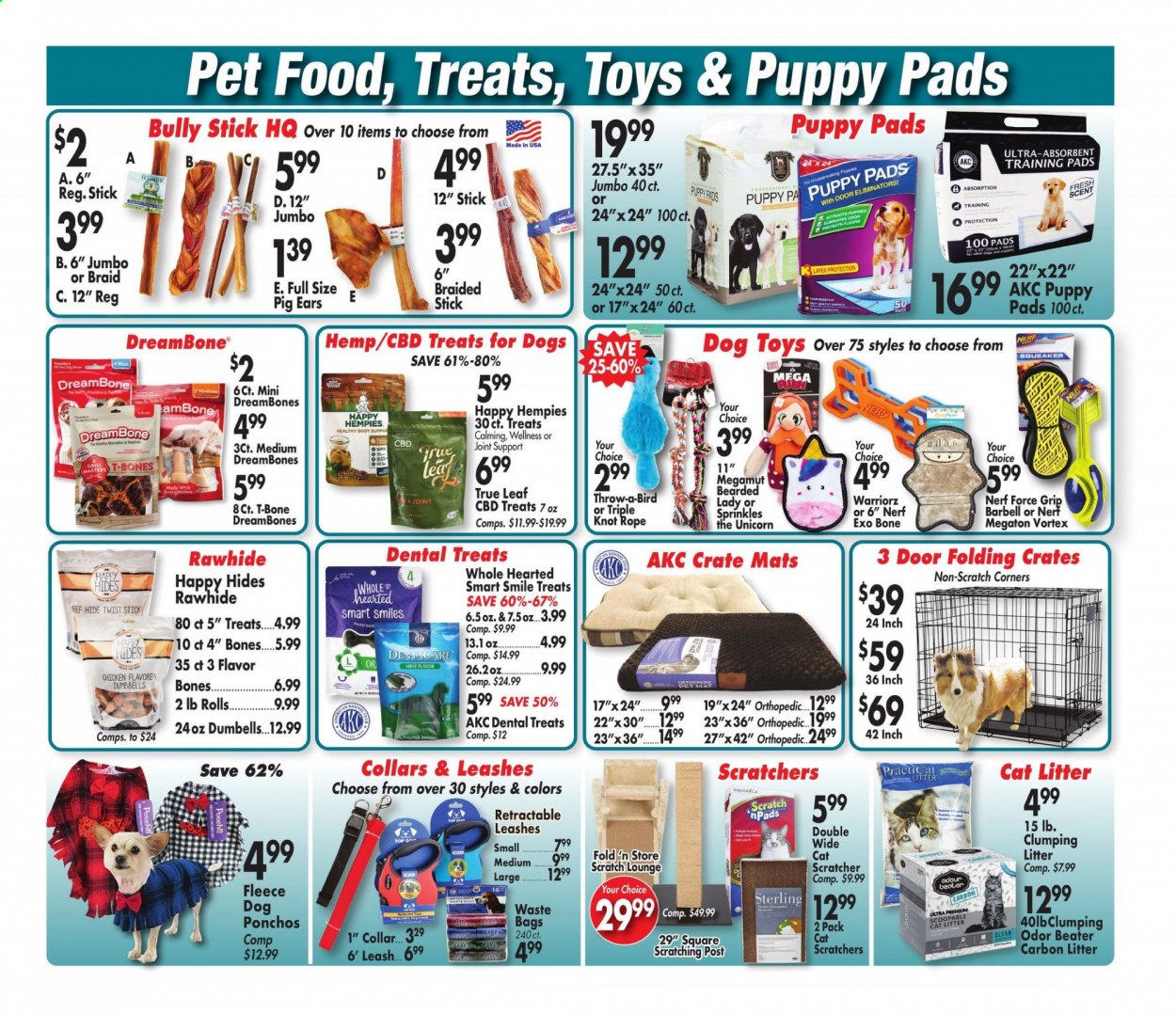 thumbnail - Ocean State Job Lot Flyer - 01/14/2021 - 01/20/2021 - Sales products - odor eliminator, crate, cat litter, Nerf, dog toy, cat scratcher, puppy pads, dental treats, pig ears, bag, grill. Page 8.