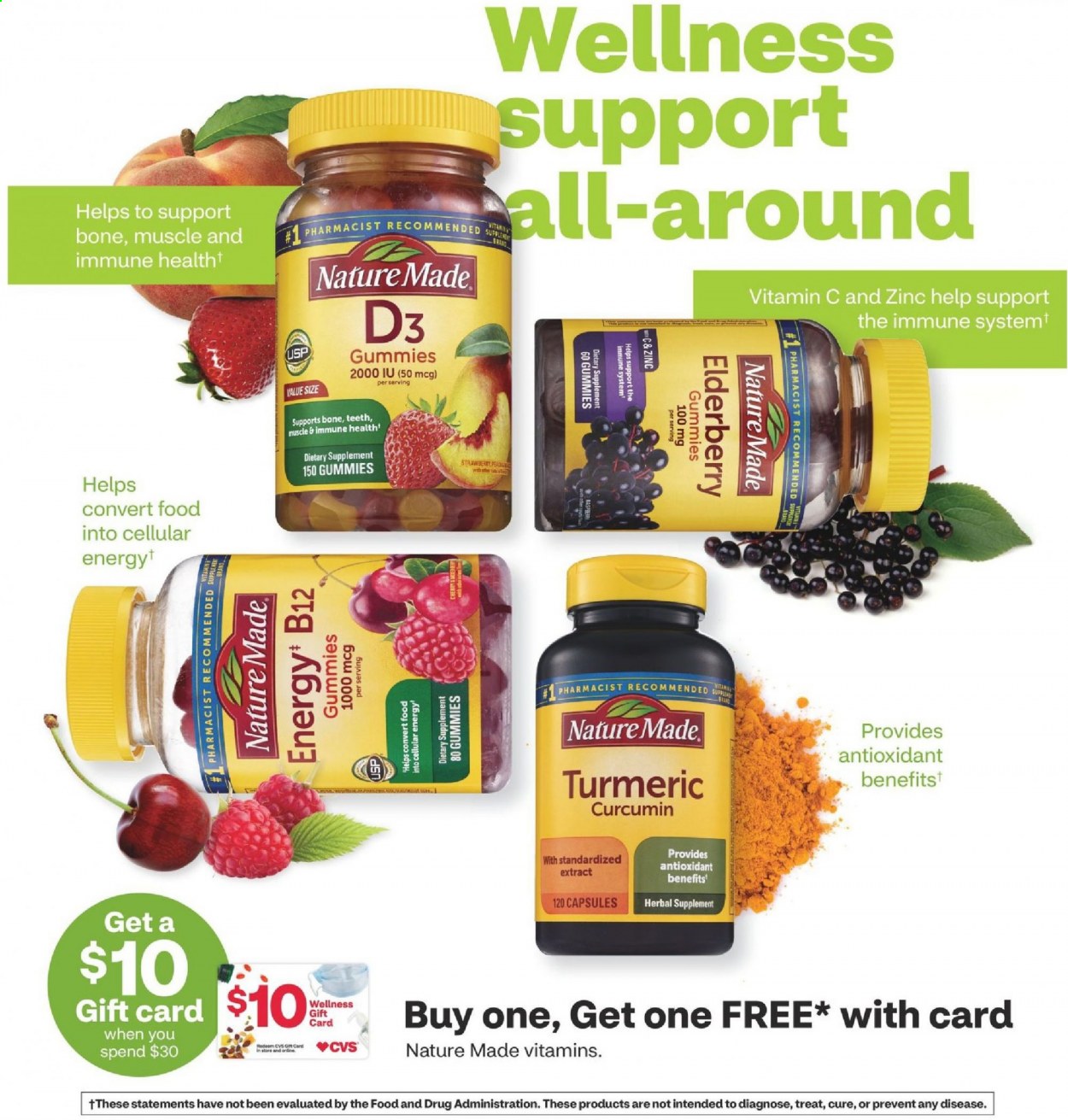 thumbnail - CVS Pharmacy Flyer - 01/17/2021 - 01/23/2021 - Sales products - Nature Made, vitamin c, zinc, vitamin D3, dietary supplement. Page 3.