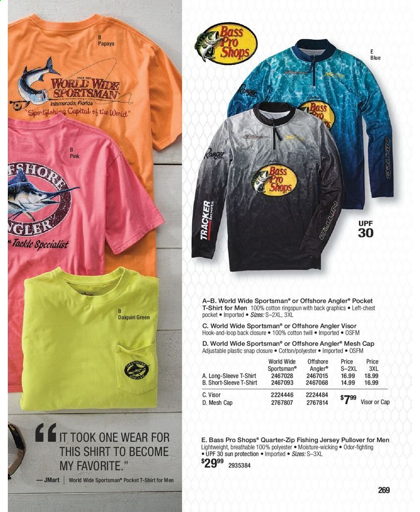 thumbnail - Cabela's Flyer - 01/15/2021 - 12/25/2021 - Sales products - t-shirt, jersey, pullover, cap, Bass Pro. Page 269.