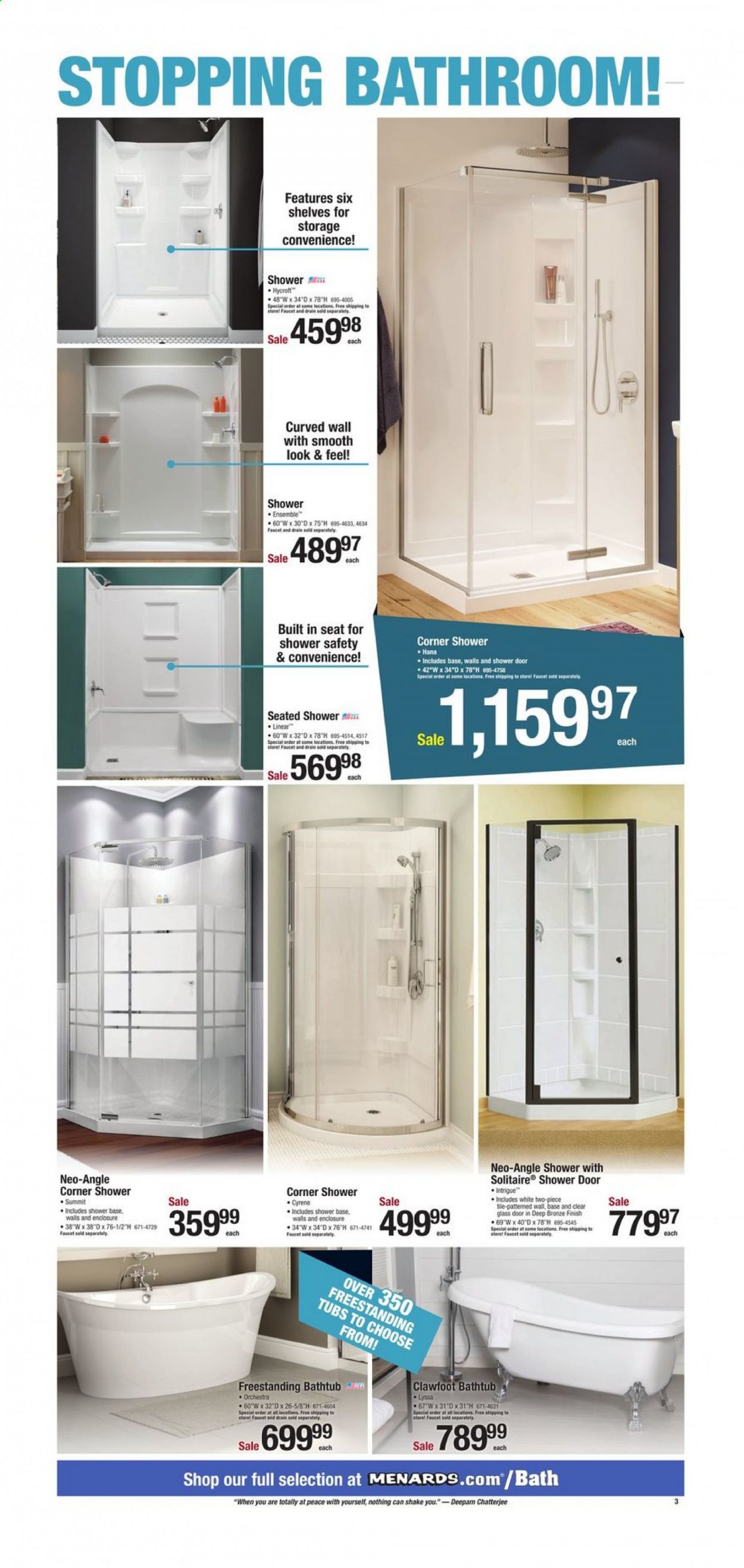 thumbnail - Menards Flyer - 01/17/2021 - 01/31/2021 - Sales products - faucet, door, glass door. Page 3.