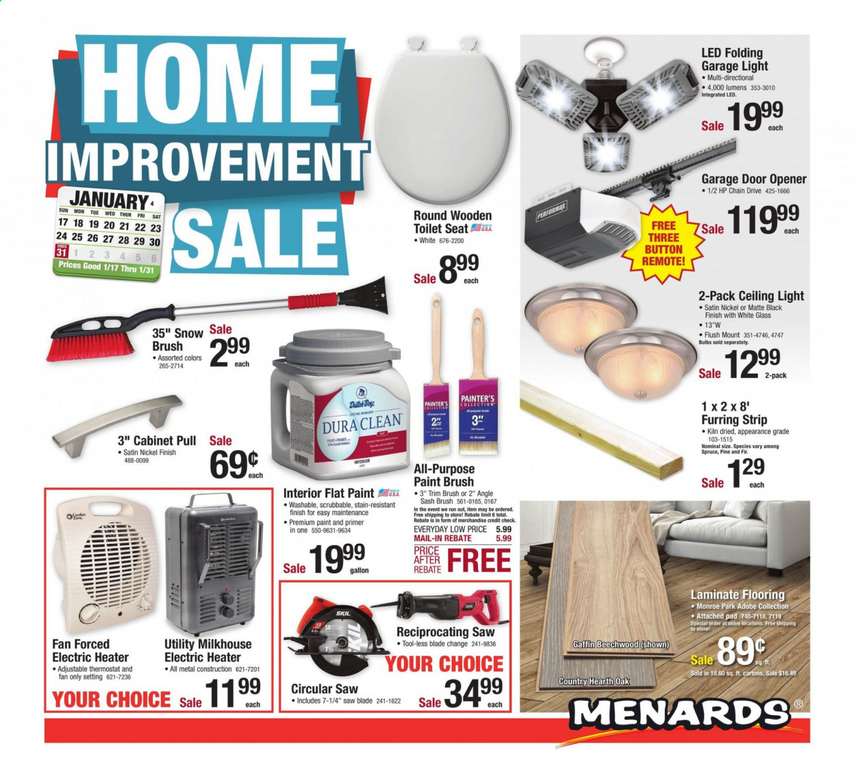 Menards ad - 01/17/2021 - 01/31/2021. Page 1