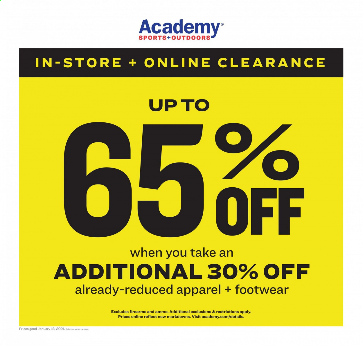 thumbnail - Academy Sports + Outdoors ad - 01/18/2021 - 01/31/2021.