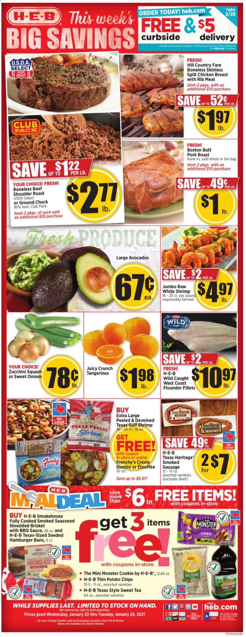 H-E-B ad - 01/20/2021 - 01/26/2021. Page 1
