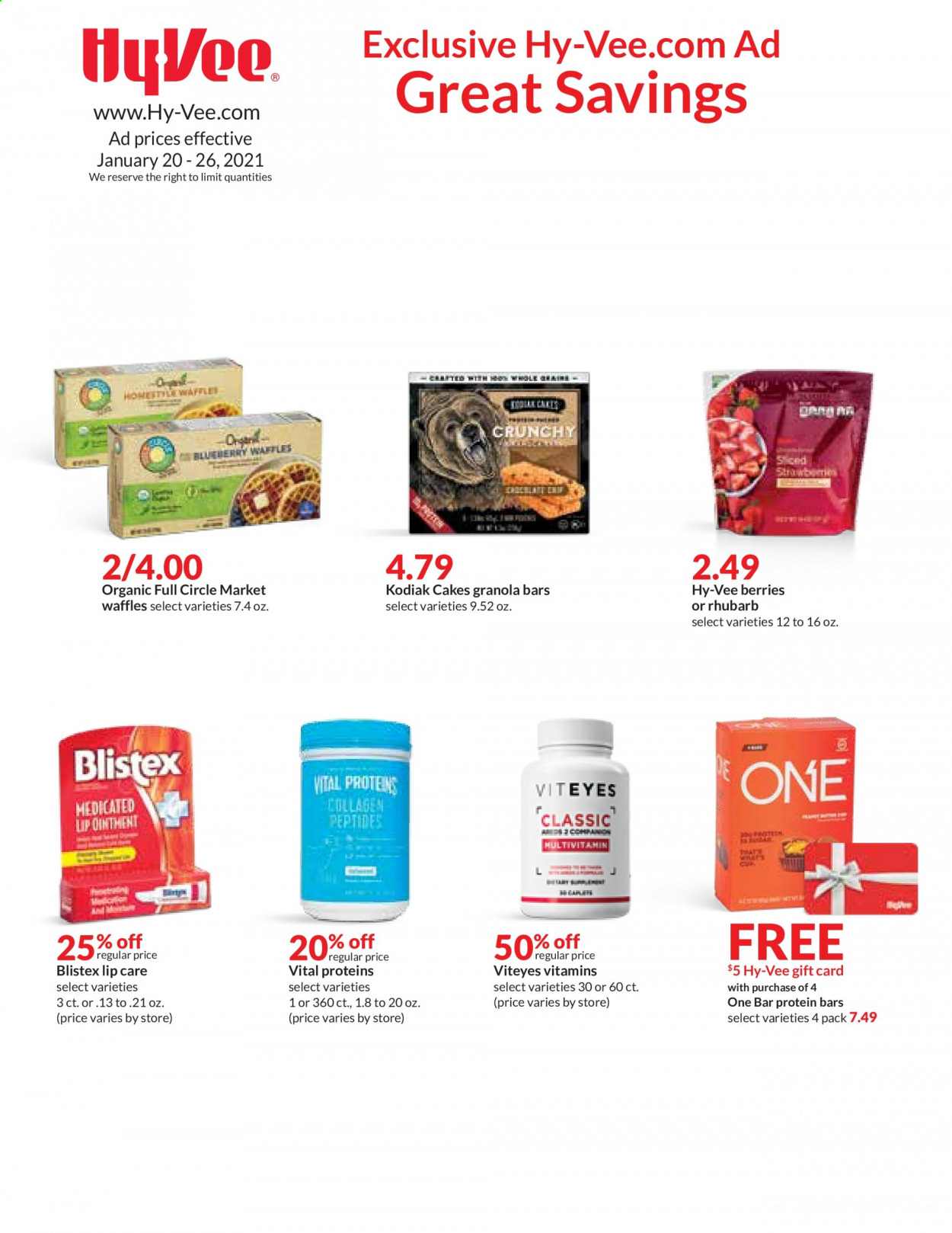 Hy-Vee ad - 01/20/2021 - 01/26/2021. Page 1