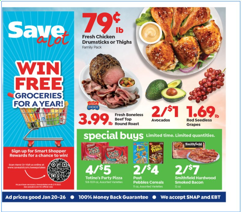 Save a Lot ad - 01/20/2021 - 01/26/2021. Page 1