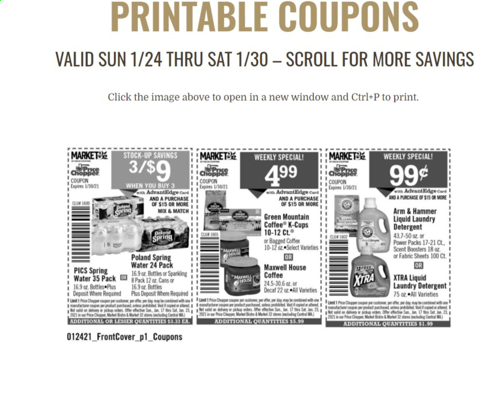 Price Chopper ad - 01/24/2021 - 01/30/2021. Page 1