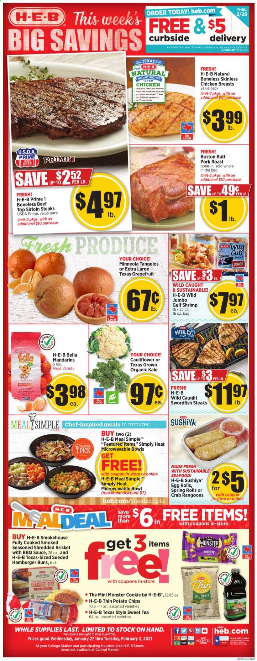H-E-B ad - 01/27/2021 - 02/02/2021. Page 1