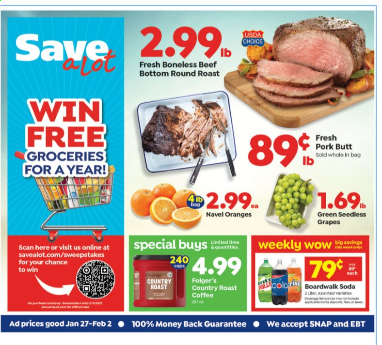 Save a Lot ad - 01/27/2021 - 02/02/2021. Page 1