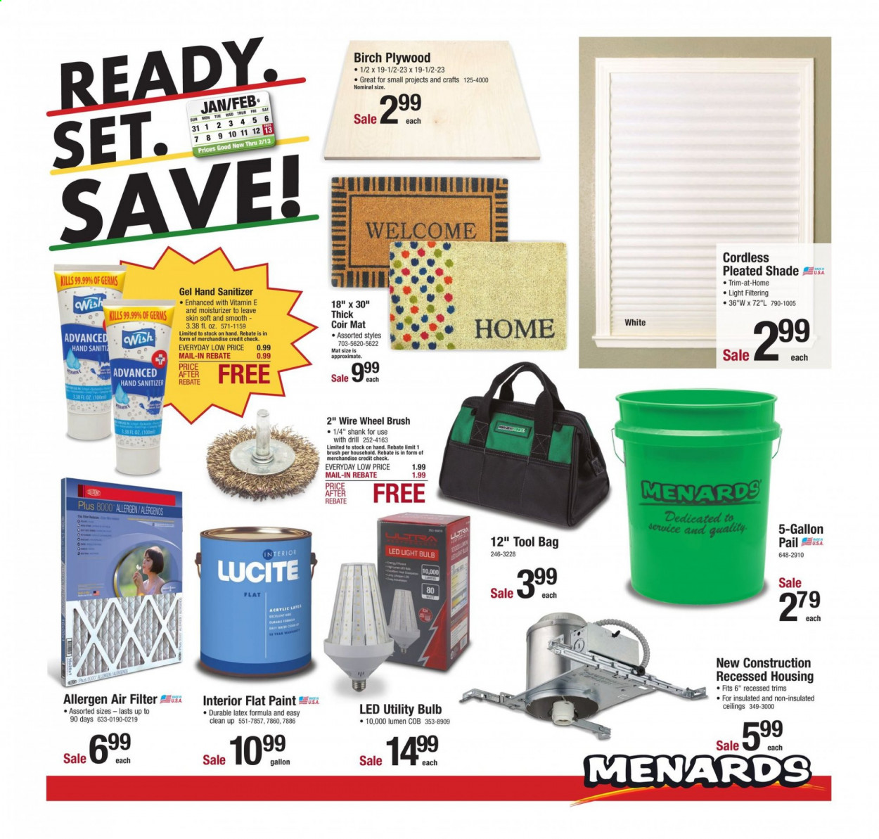 Menards ad - 01/31/2021 - 02/13/2021. Page 1