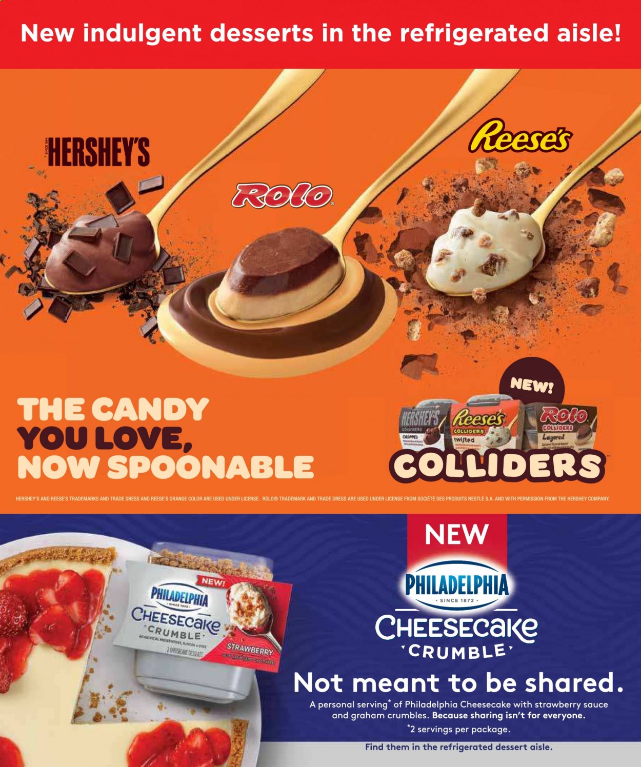 thumbnail - Hy-Vee Flyer - 02/01/2021 - 02/28/2021 - Sales products - cheesecake, oranges, Philadelphia, Reese's, Hershey's, Nestlé, dress. Page 104.