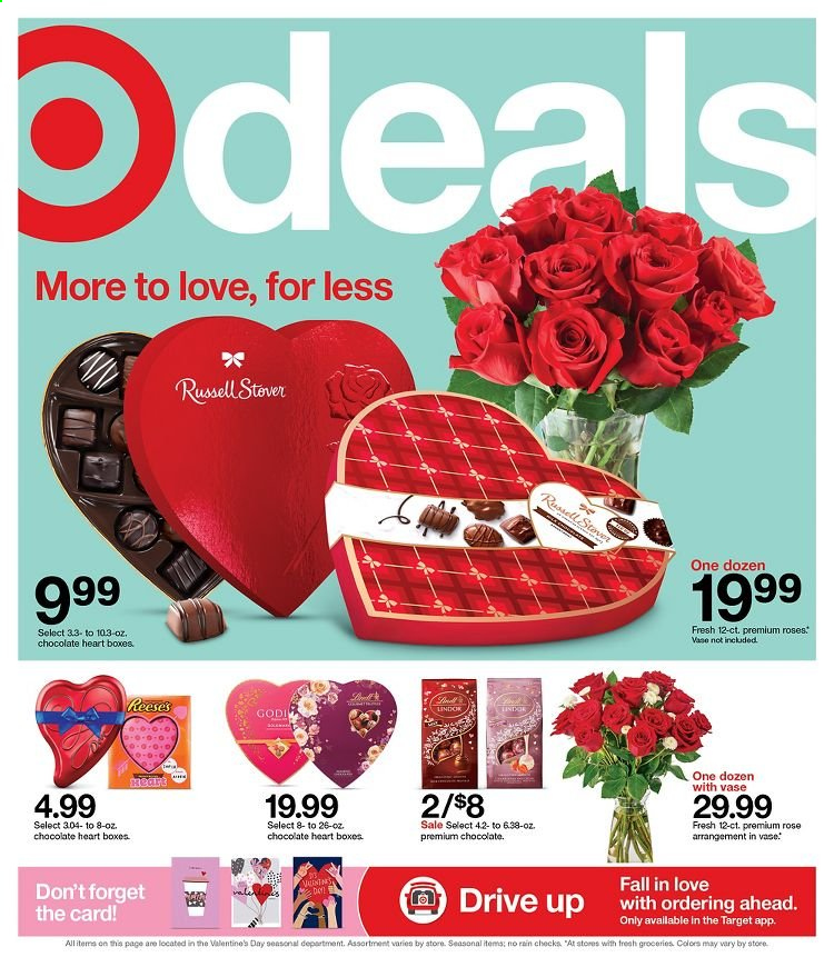 thumbnail - Target Flyer - 02/07/2021 - 02/13/2021 - Sales products - Reese's, chocolate, Lindor. Page 1.