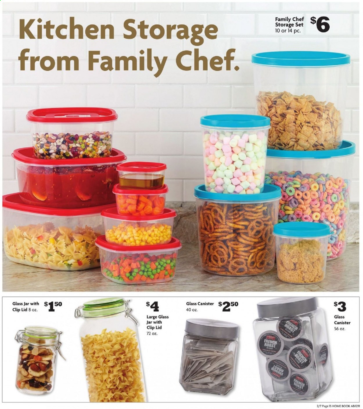 thumbnail - Family Dollar Flyer - 02/07/2021 - 05/01/2021 - Sales products - lid, storage container set, jar, book. Page 15.