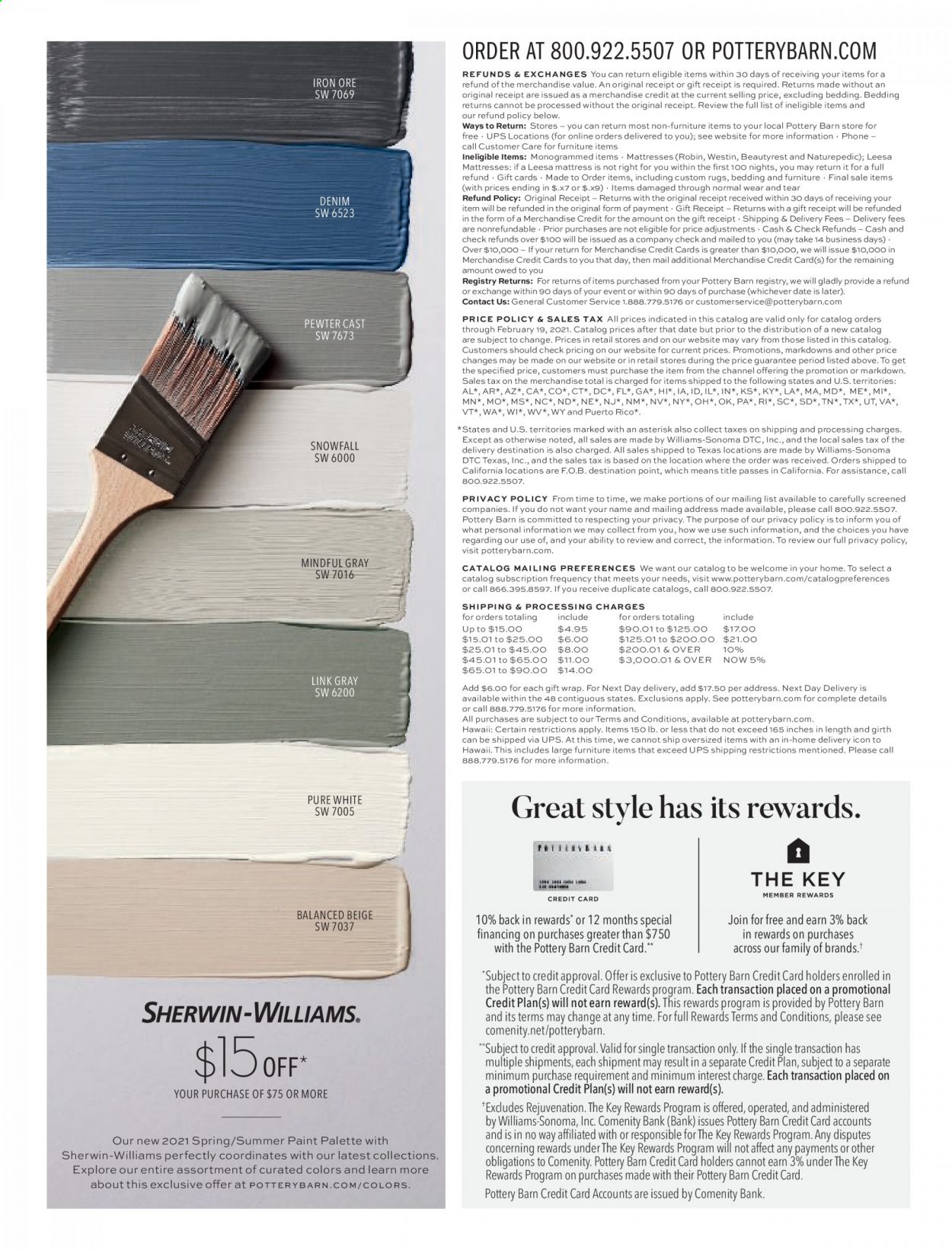 thumbnail - Pottery Barn Flyer - Sales products - mattress, bedding, rug. Page 60.