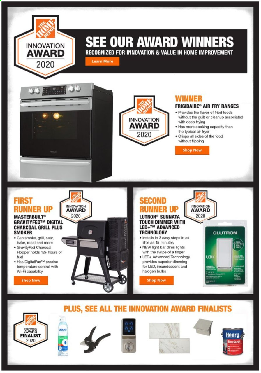 thumbnail - The Home Depot Flyer - 02/08/2021 - 02/15/2021 - Sales products - air fryer, touch dimmer, grill, Masterbuilt, smoker. Page 6.