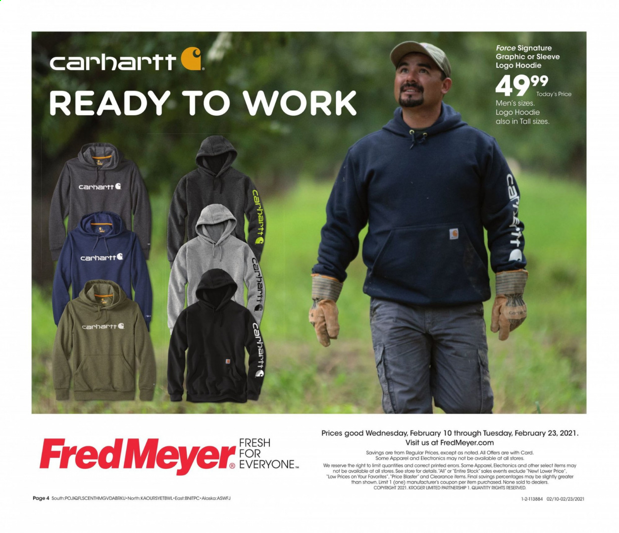 thumbnail - Fred Meyer Flyer - 02/10/2021 - 02/23/2021 - Sales products - cart. Page 4.
