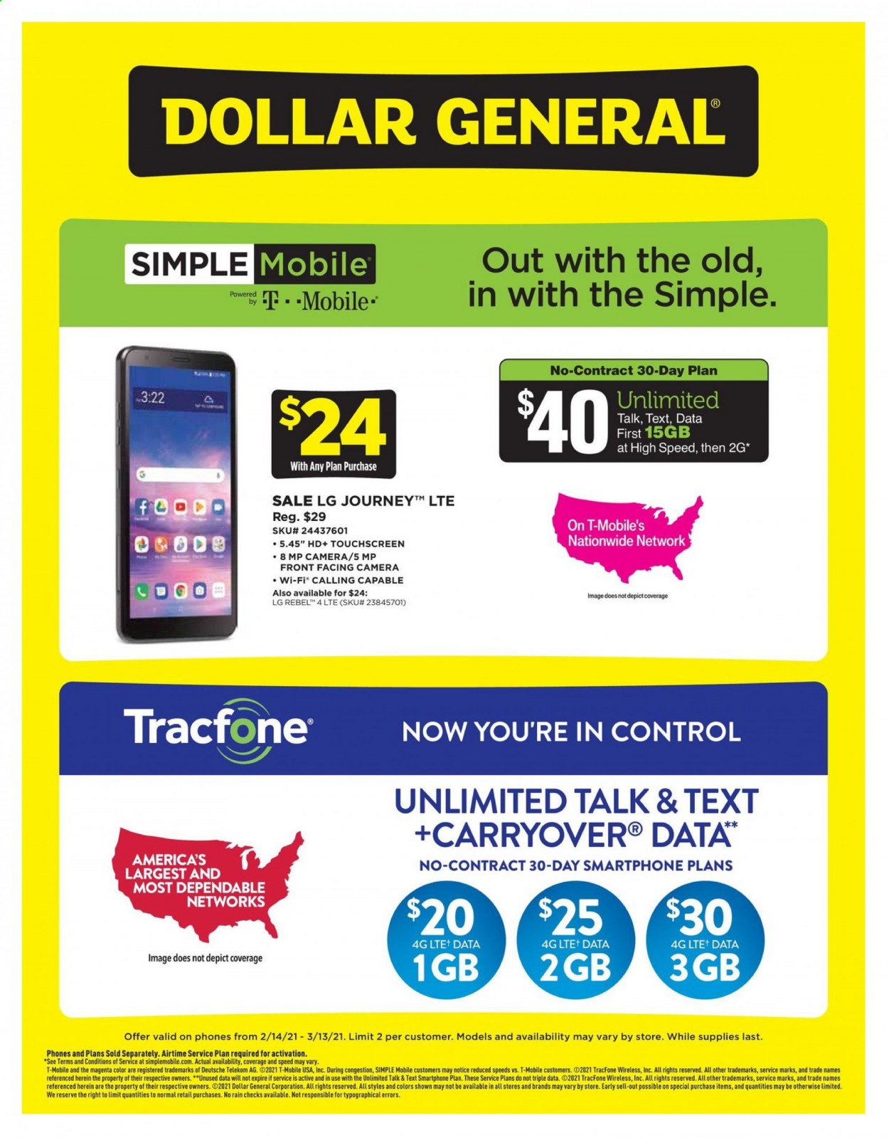 Dollar General ad - 02/14/2021 - 03/13/2021. Page 1