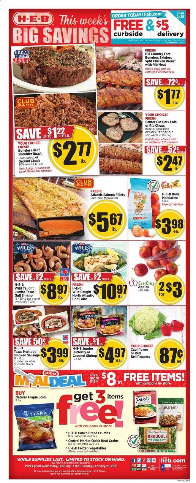 H-E-B ad - 02/17/2021 - 02/23/2021. Page 1