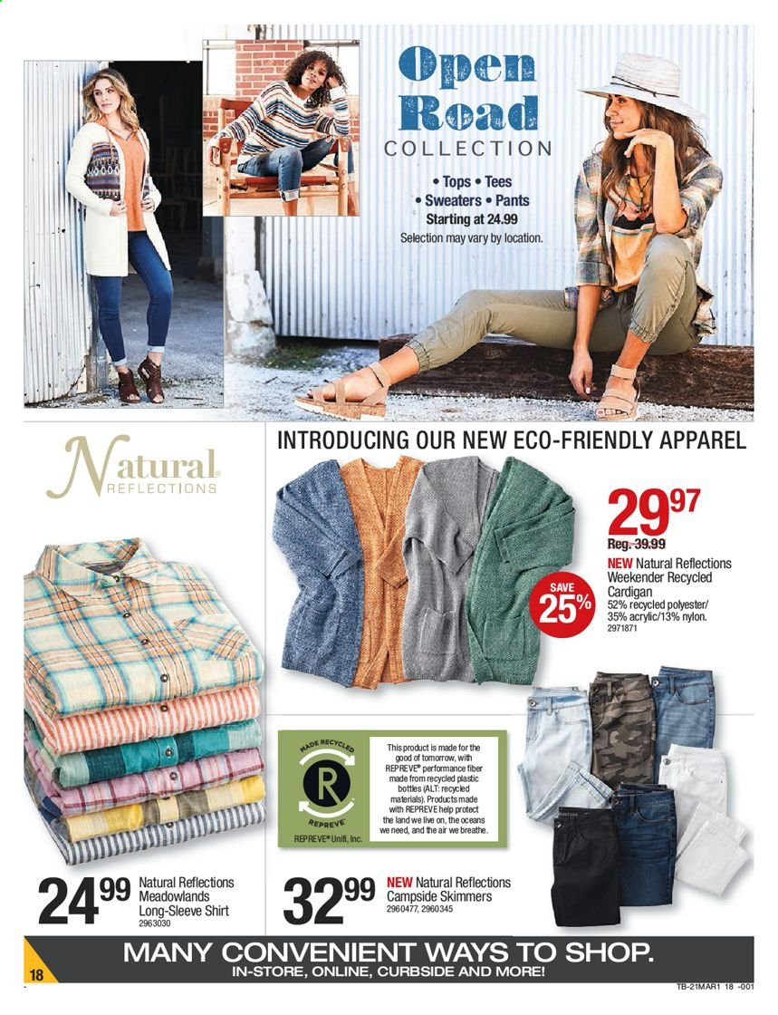 thumbnail - Cabela's Flyer - 02/25/2021 - 03/10/2021 - Sales products - pants, long-sleeve shirt, shirt, tops, cardigan. Page 18.