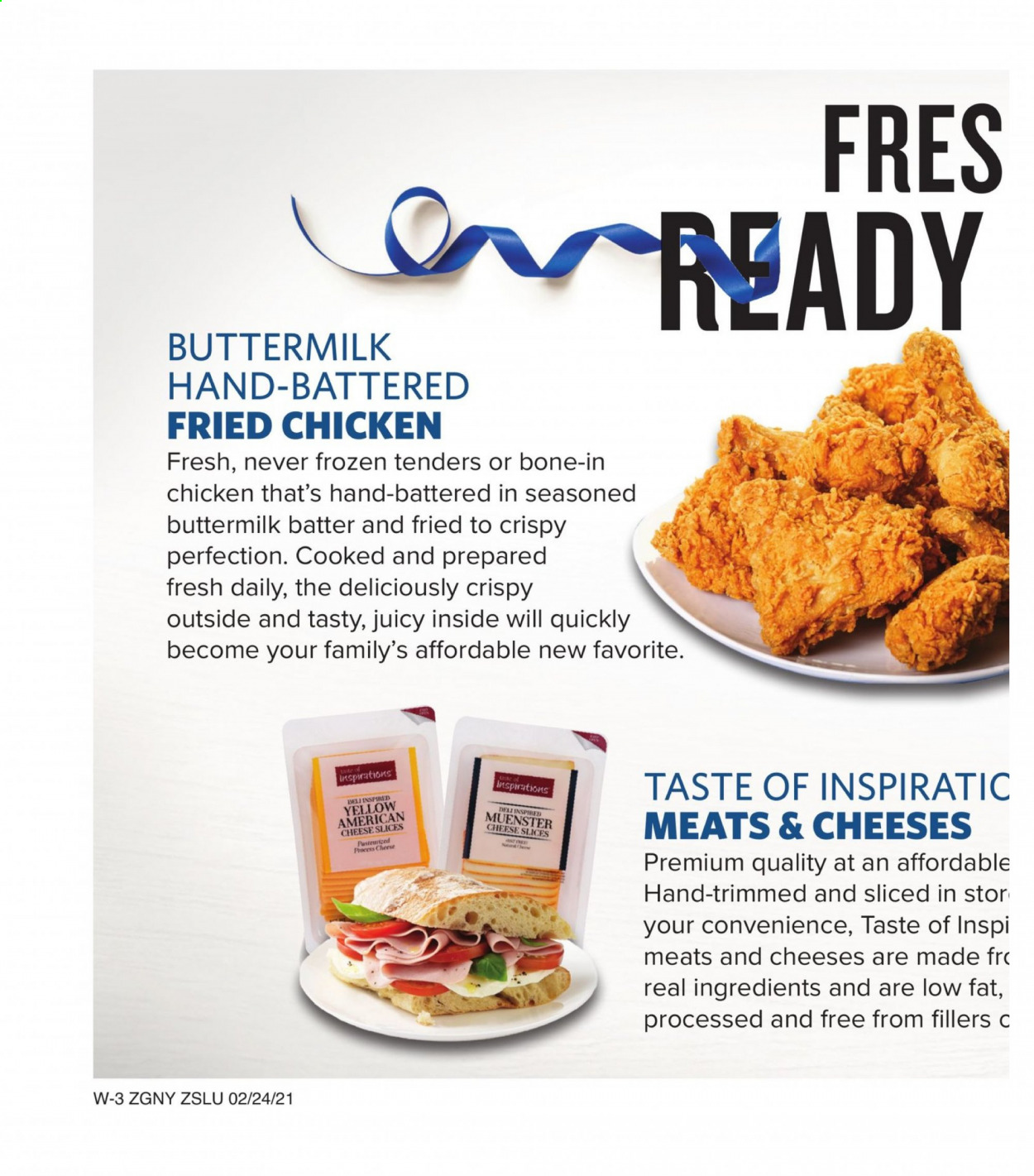 thumbnail - Food Lion Flyer - 02/24/2021 - 03/02/2021 - Sales products - fried chicken, american cheese, sliced cheese, cheese, Münster cheese, buttermilk. Page 16.