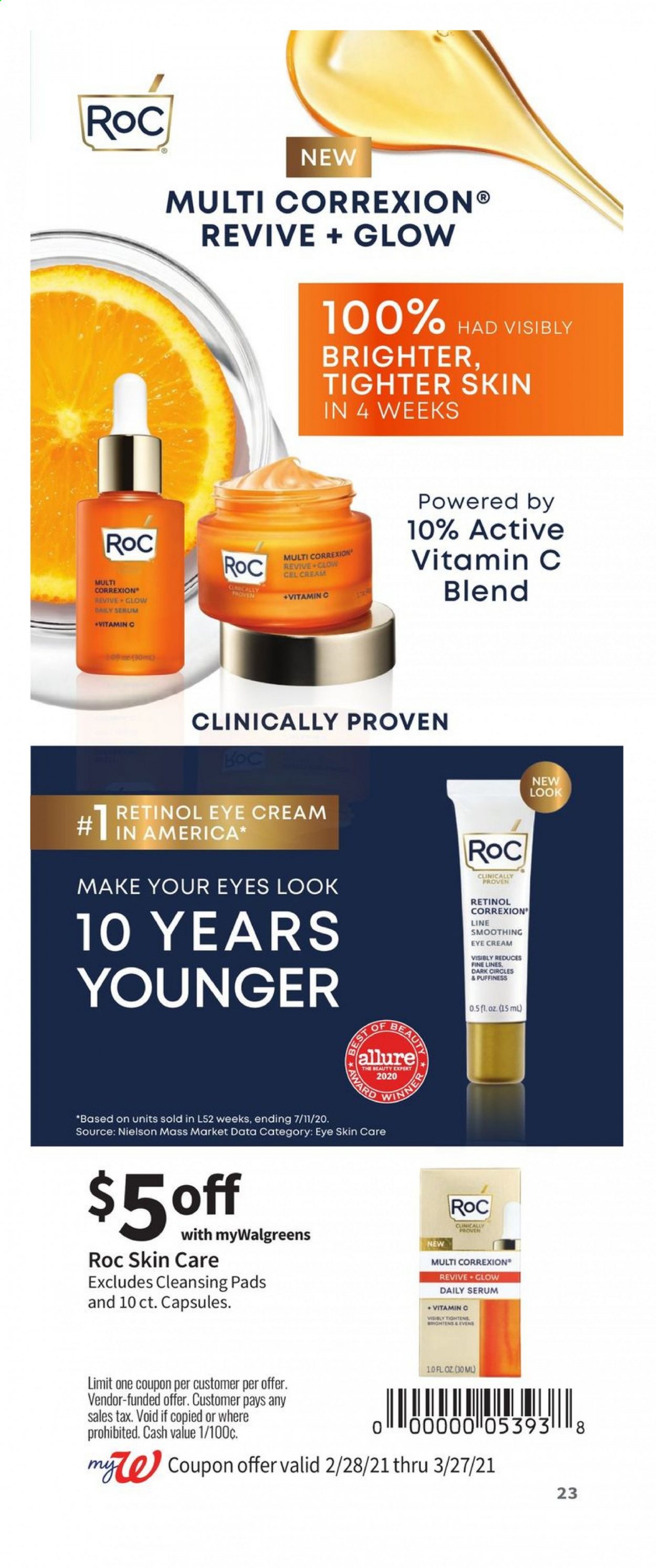 thumbnail - Walgreens Flyer - 02/28/2021 - 03/27/2021 - Sales products - serum, eye cream, vitamin c. Page 23.