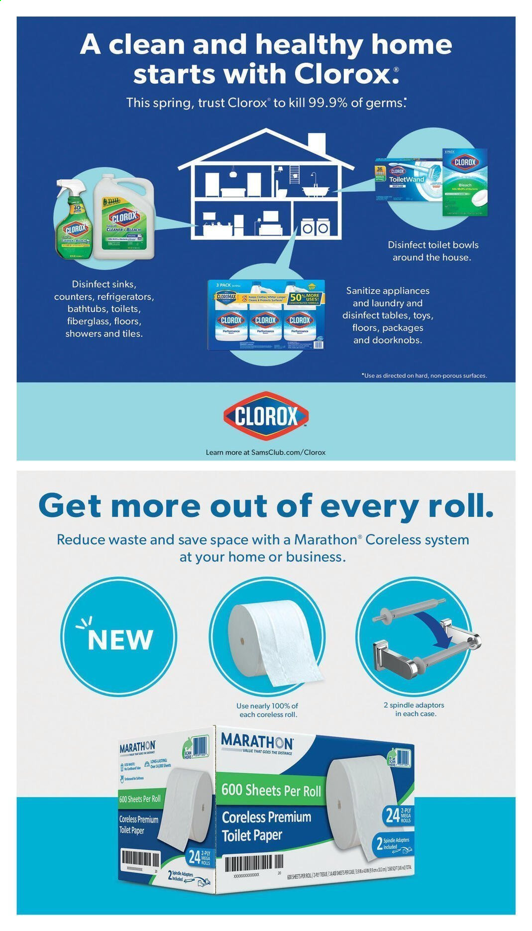 thumbnail - Sam's Club Flyer - 03/03/2021 - 03/28/2021 - Sales products - table, Trust, toilet paper, cleaner, Clorox, bleach, refrigerator, toys. Page 11.