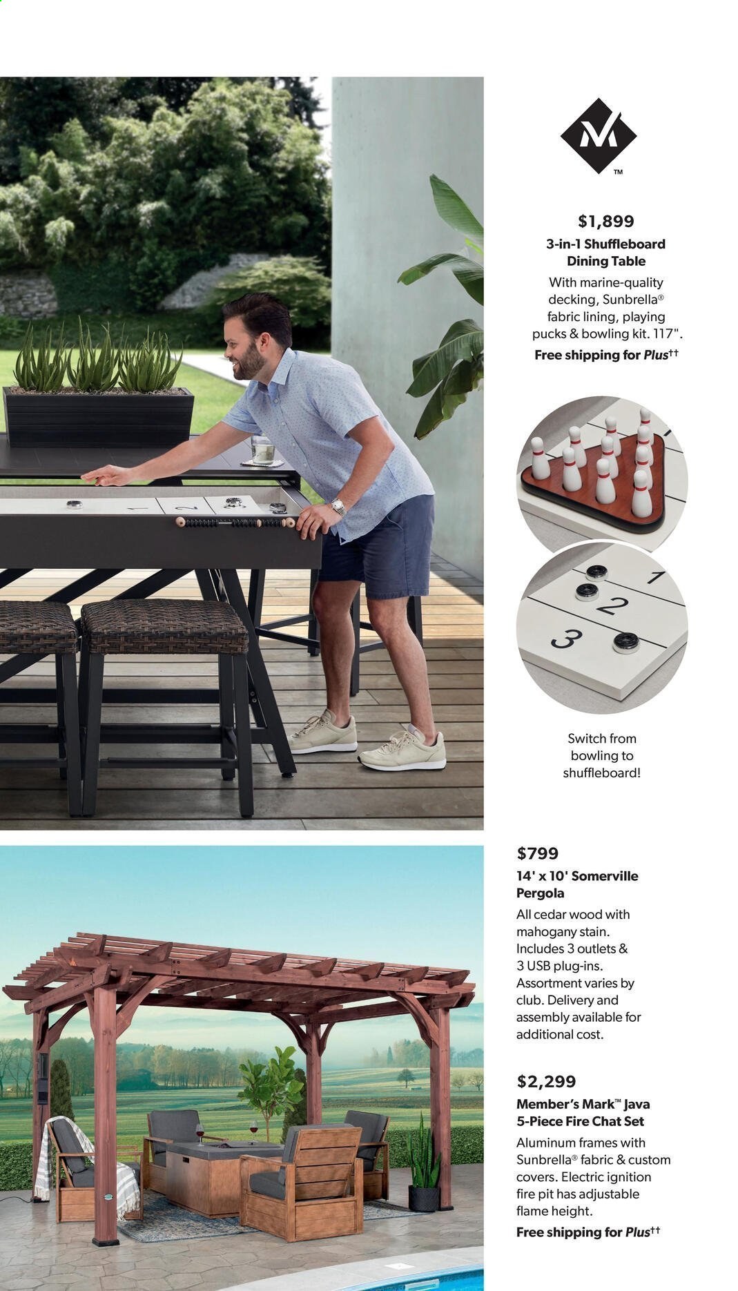 thumbnail - Sam's Club Flyer - 03/03/2021 - 03/28/2021 - Sales products - dining table, table, pergola, switch, decking. Page 37.