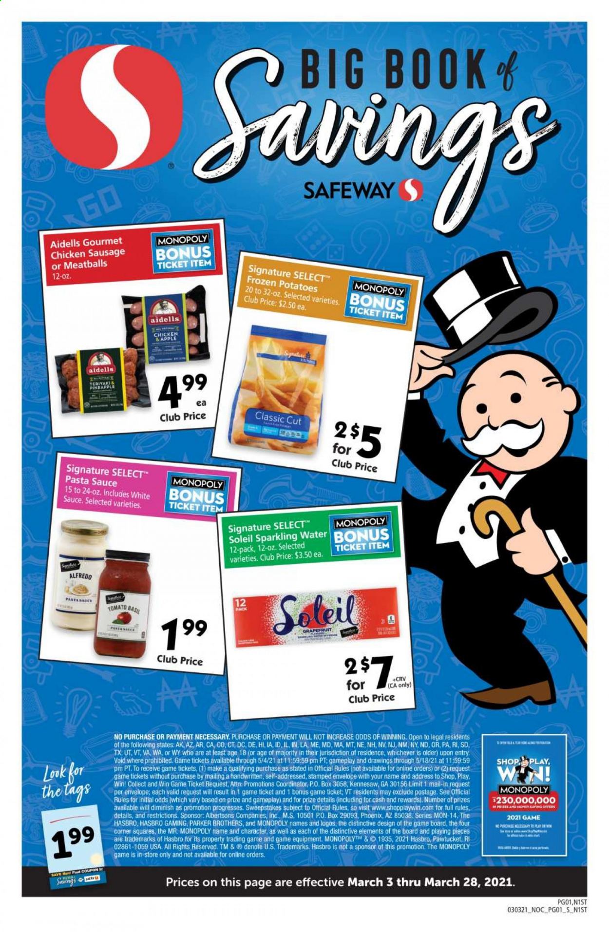 Safeway ad - 03/03/2021 - 03/28/2021. Page 1