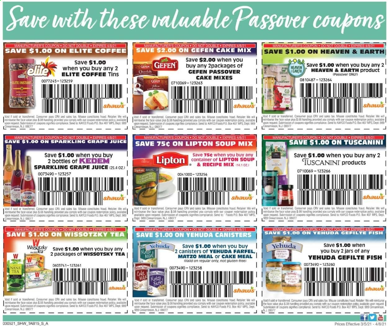Shaw’s ad - 03/05/2021 - 04/08/2021. Page 15