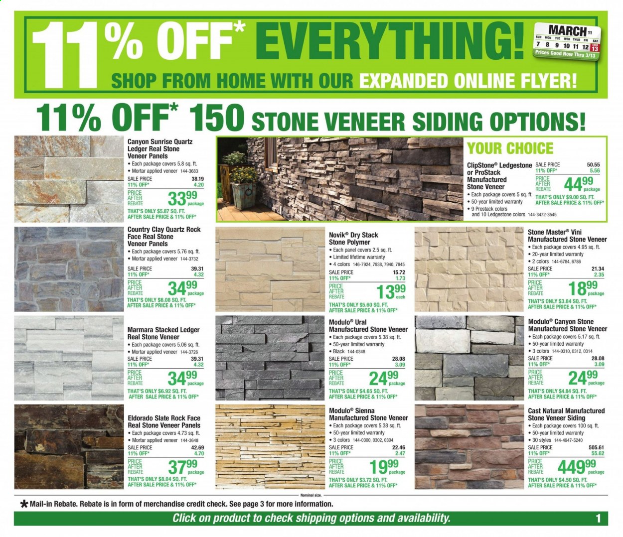 thumbnail - Menards Flyer - 03/07/2021 - 03/13/2021 - Sales products - siding. Page 1.
