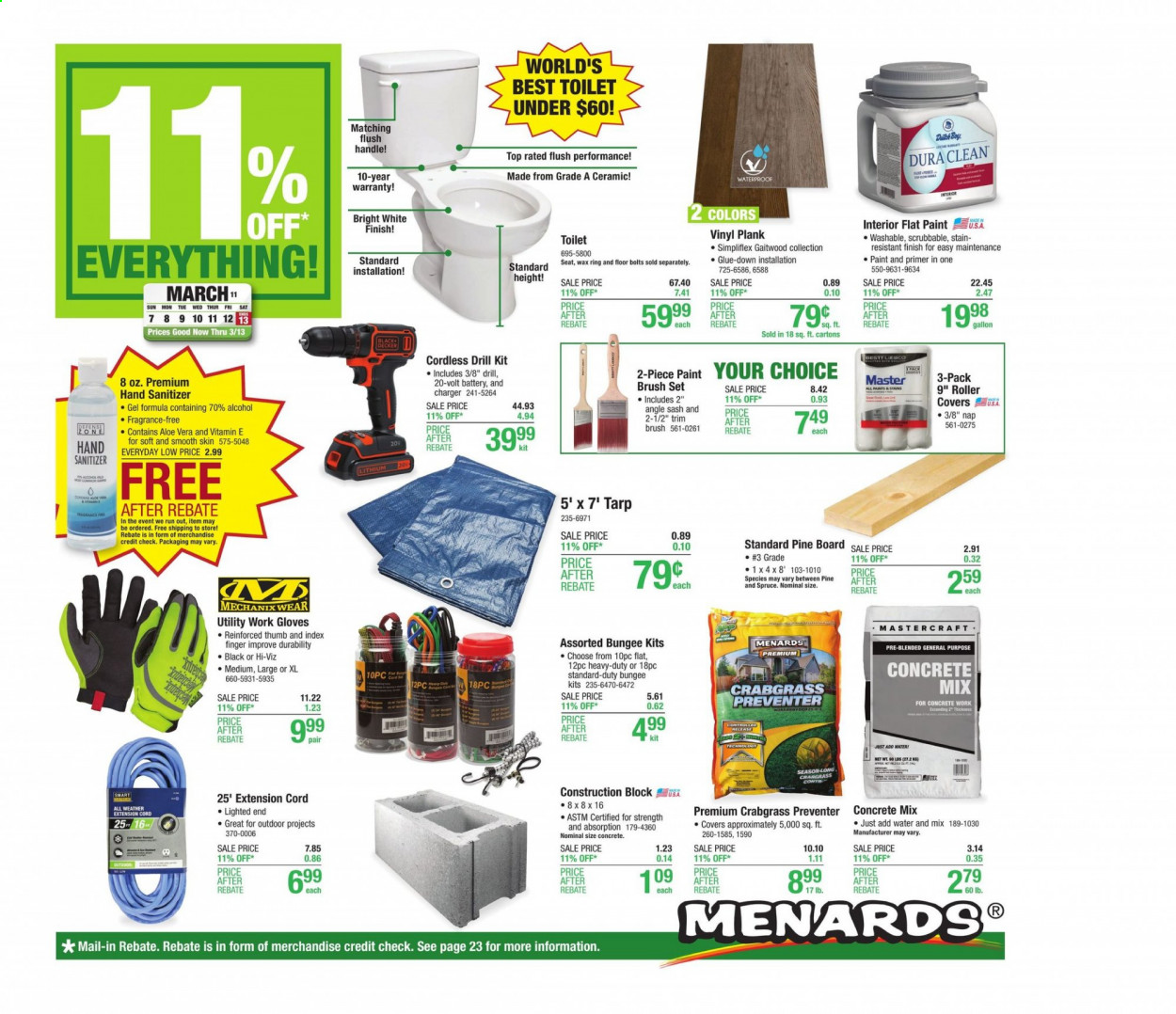 Menards ad - 03/07/2021 - 03/13/2021. Page 1