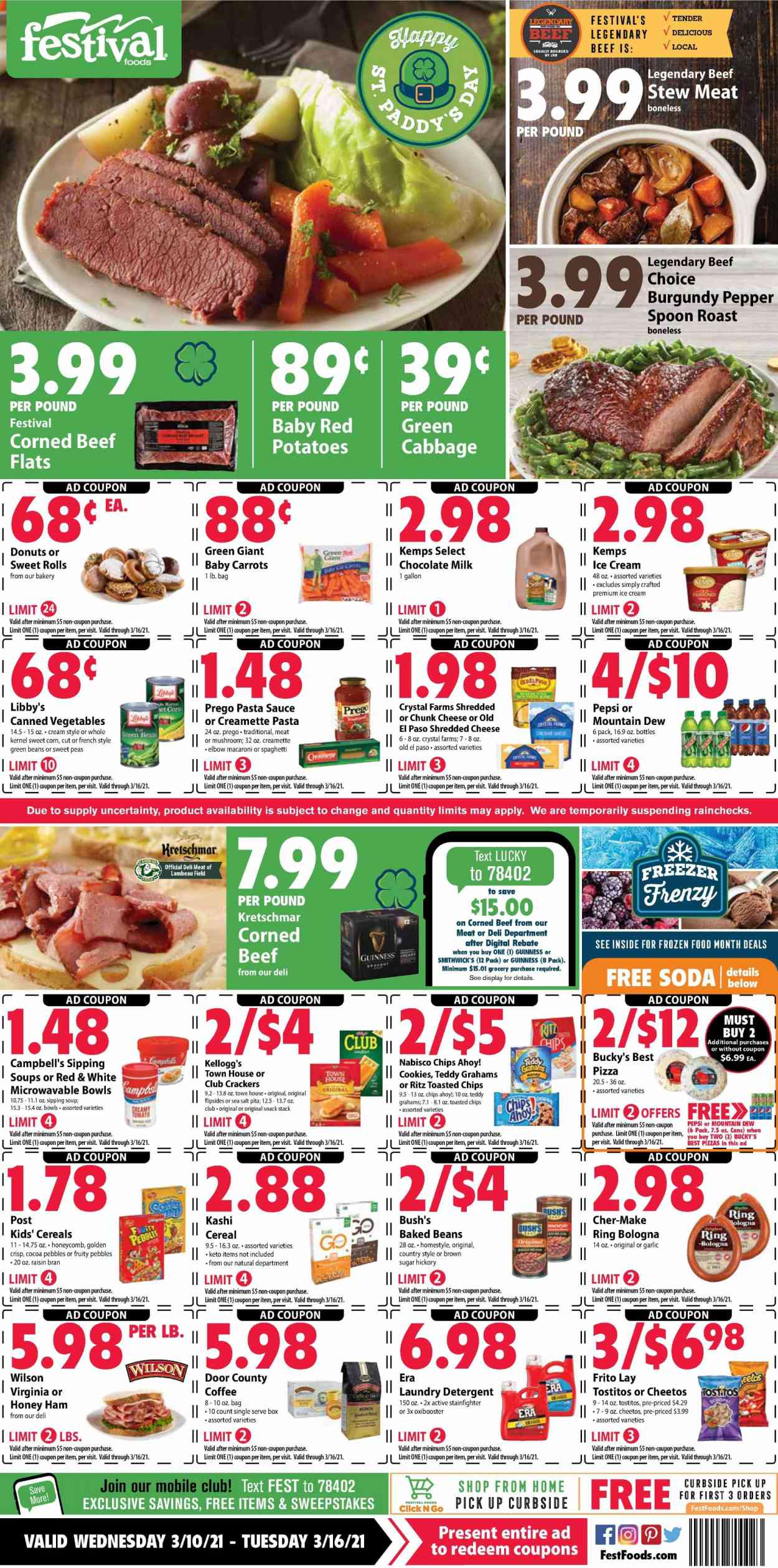 Festival Foods ad - 03/10/2021 - 03/16/2021. Page 1