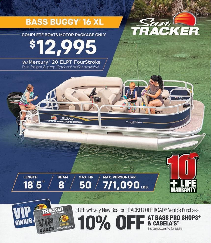 thumbnail - Cabela's Flyer - 03/13/2021 - 12/25/2021 - Sales products - Bass Pro, boat. Page 6.