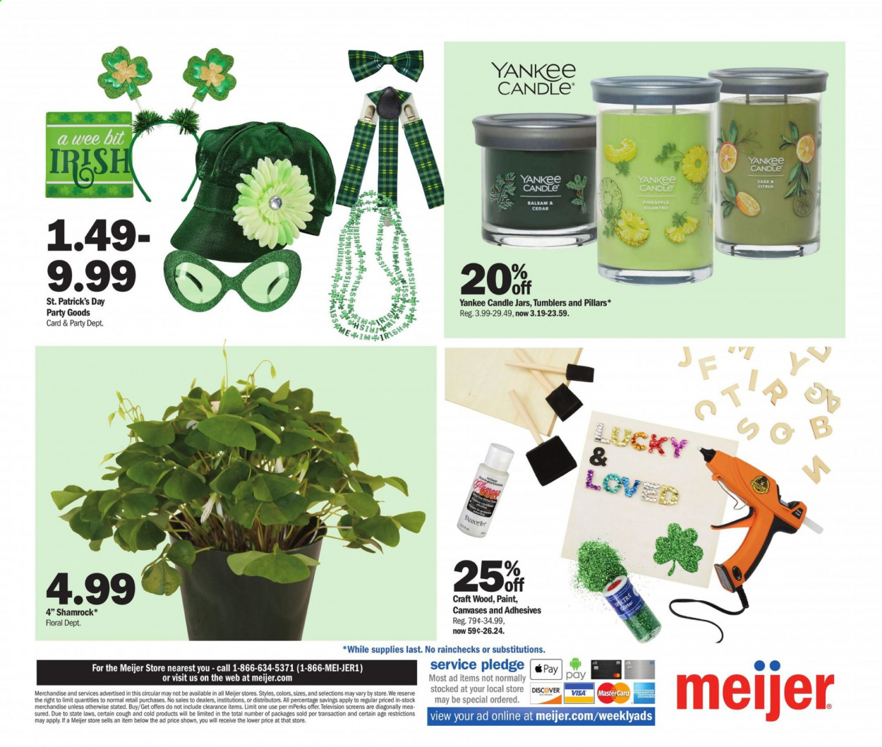 thumbnail - Meijer Flyer - 03/14/2021 - 03/17/2021 - Sales products - cilantro, Pledge, tumbler, jar, glitter, candle, Yankee Candle. Page 2.