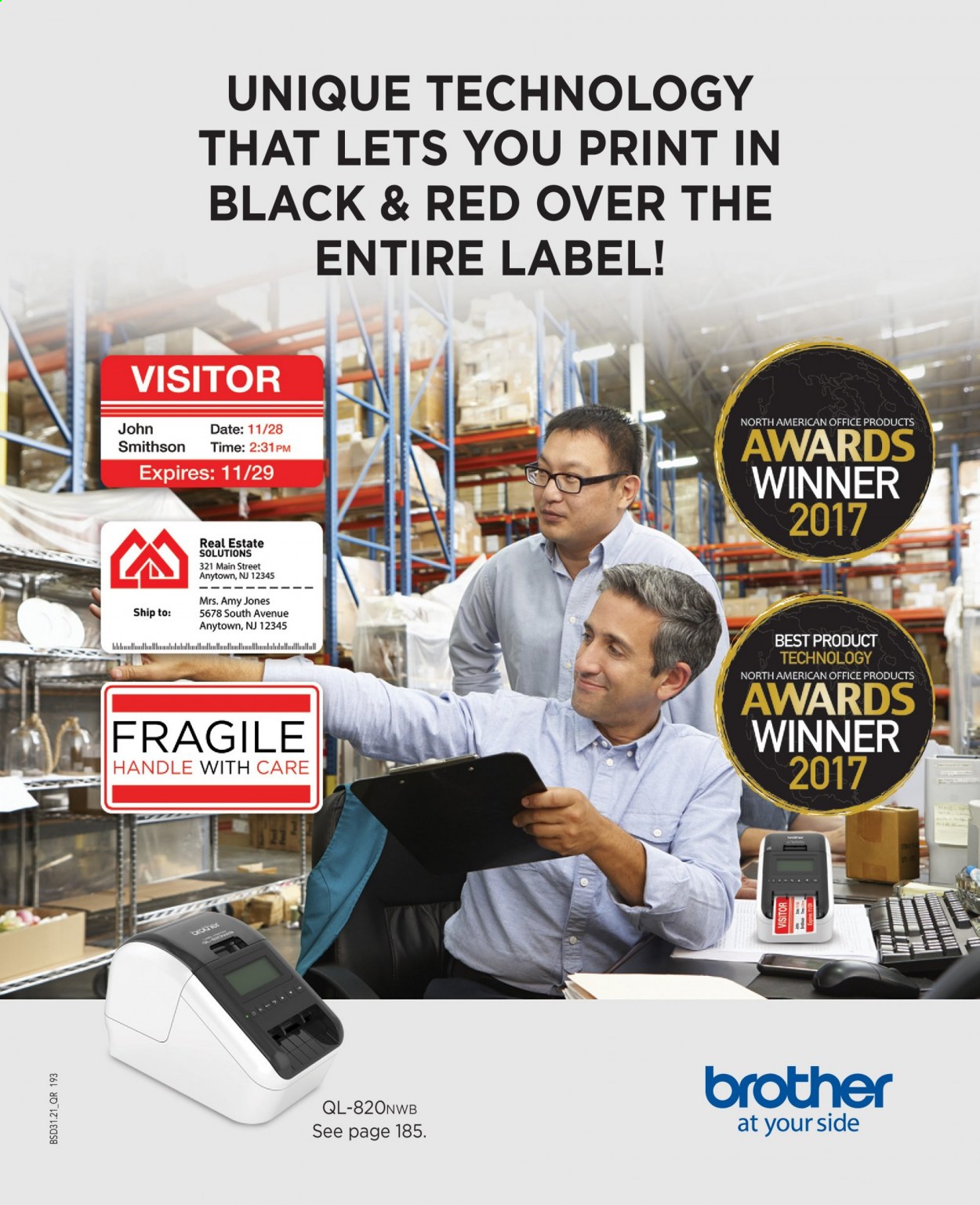 thumbnail - Office DEPOT Flyer - Sales products - Brother. Page 193.