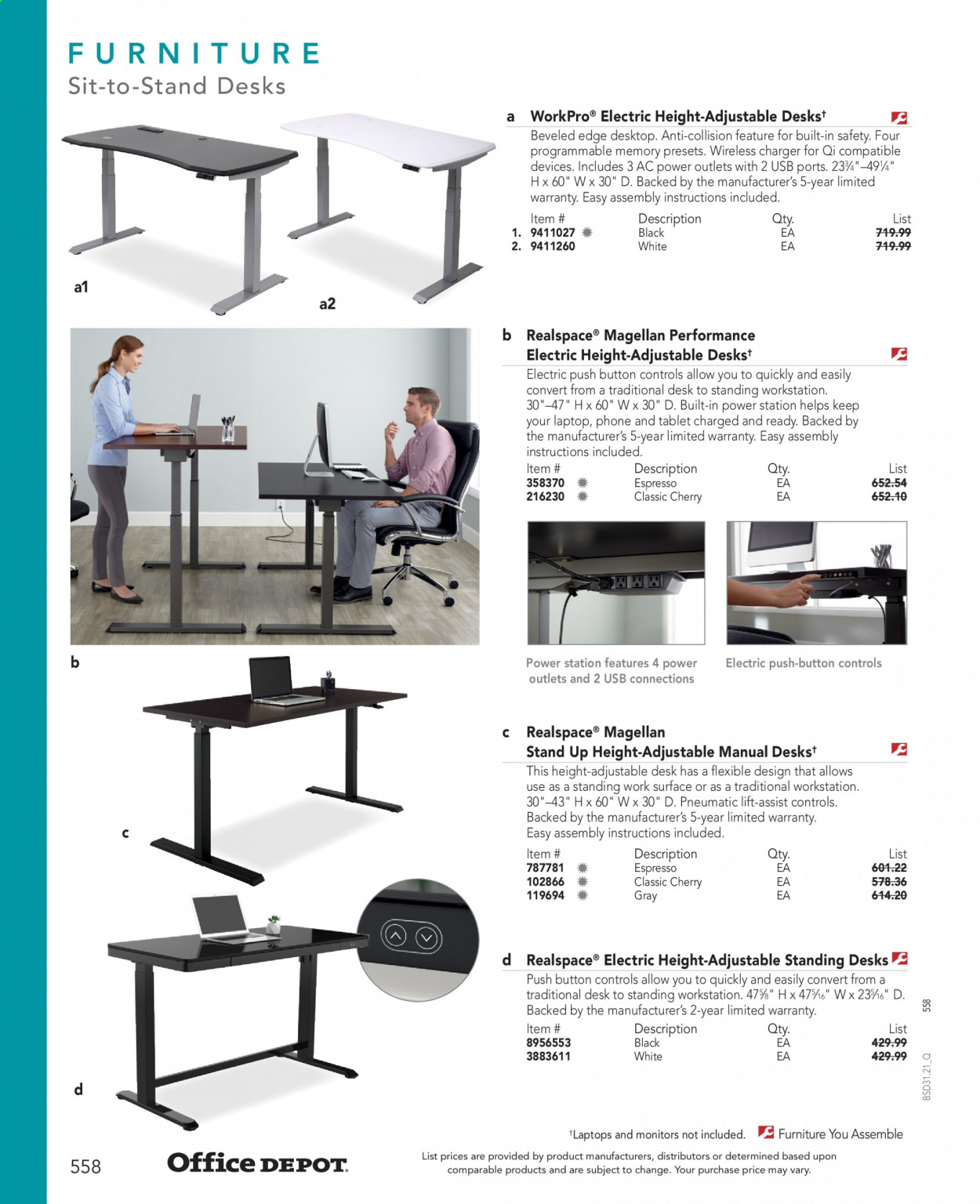 thumbnail - Office DEPOT Flyer - Sales products - tablet, laptop, wireless charger. Page 558.