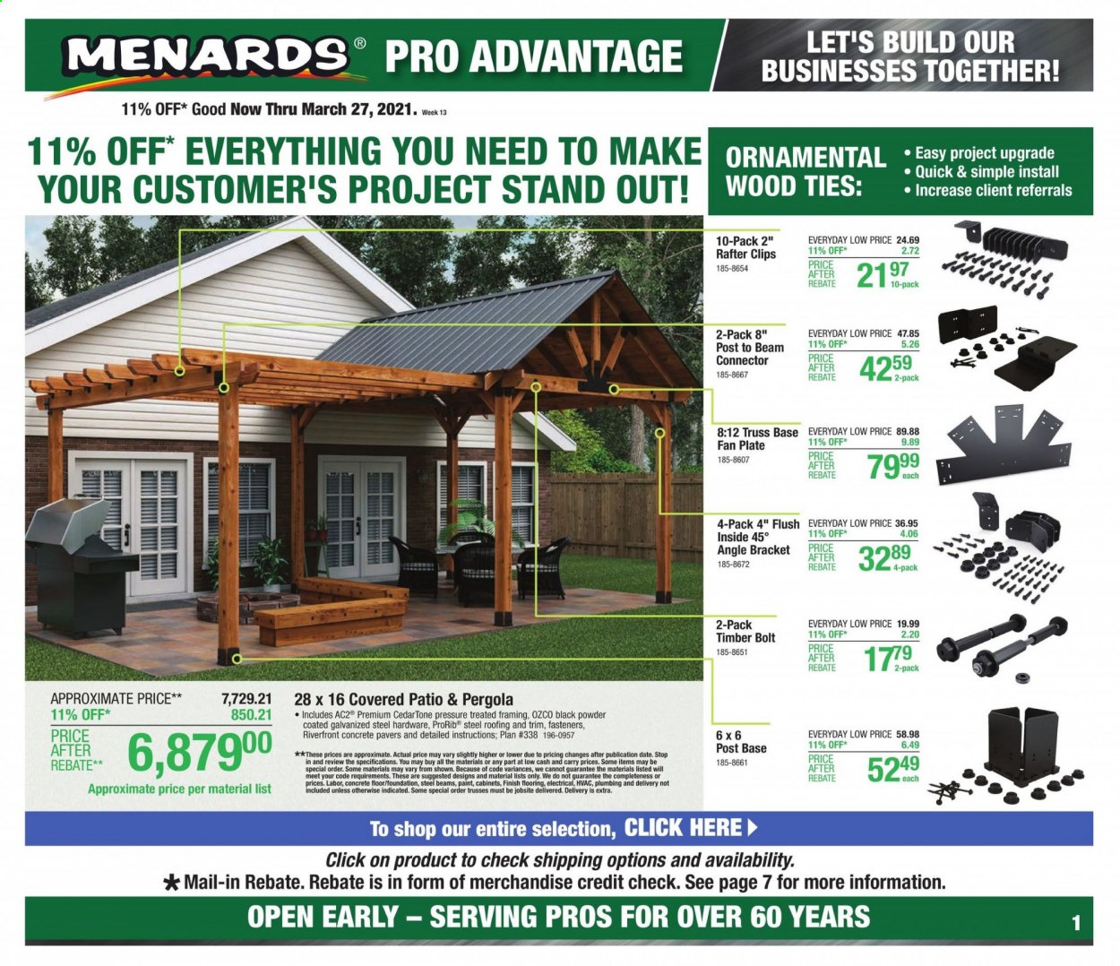 Menards ad - 03/18/2021 - 03/27/2021. Page 1
