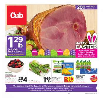 Cub Foods Flyer - 03.28.2021 - 04.04.2021.