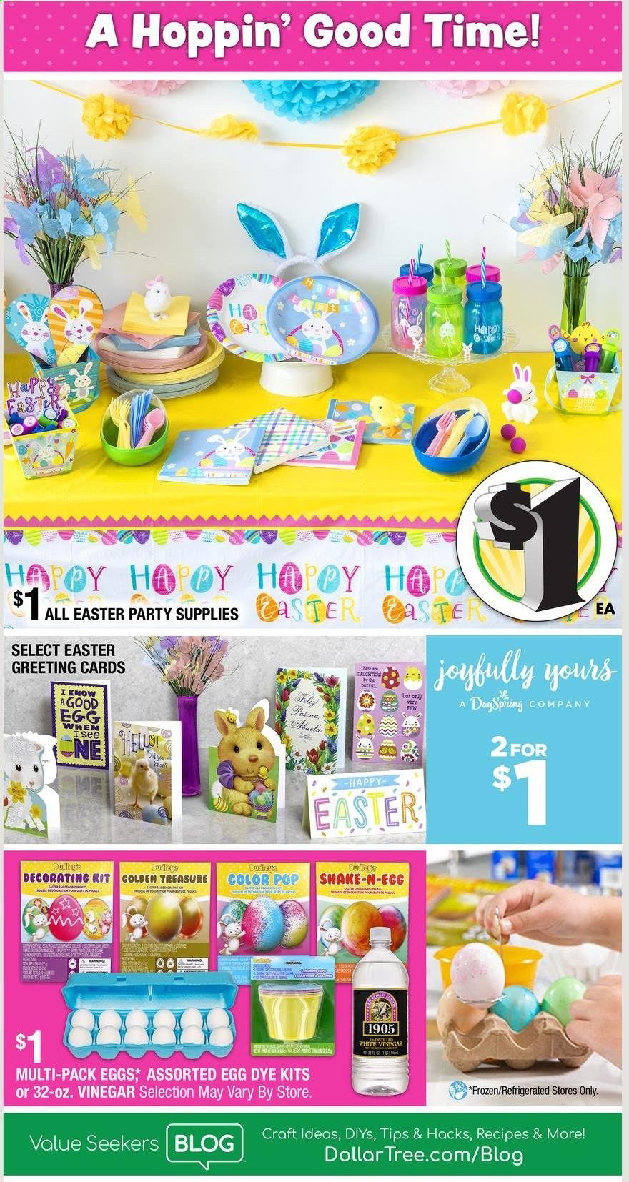 thumbnail - Dollar Tree Flyer - 03/28/2021 - 04/04/2021 - Sales products - shake, eggs, vinegar, party supplies. Page 2.
