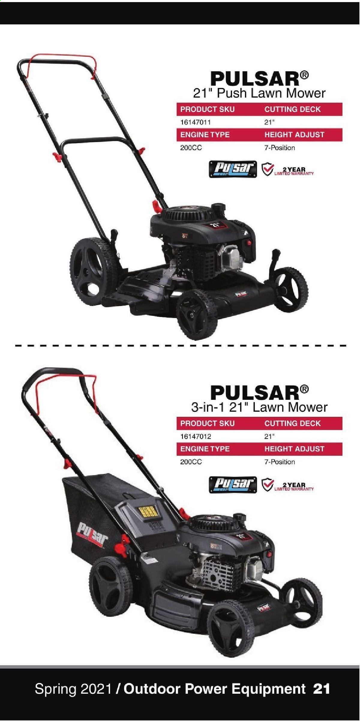 thumbnail - Rural King Flyer - 03/24/2021 - 09/30/2021 - Sales products - lawn mower. Page 21.