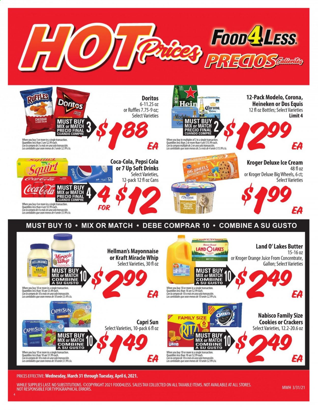 Food 4 Less ad - 03/31/2021 - 04/06/2021. Page 1