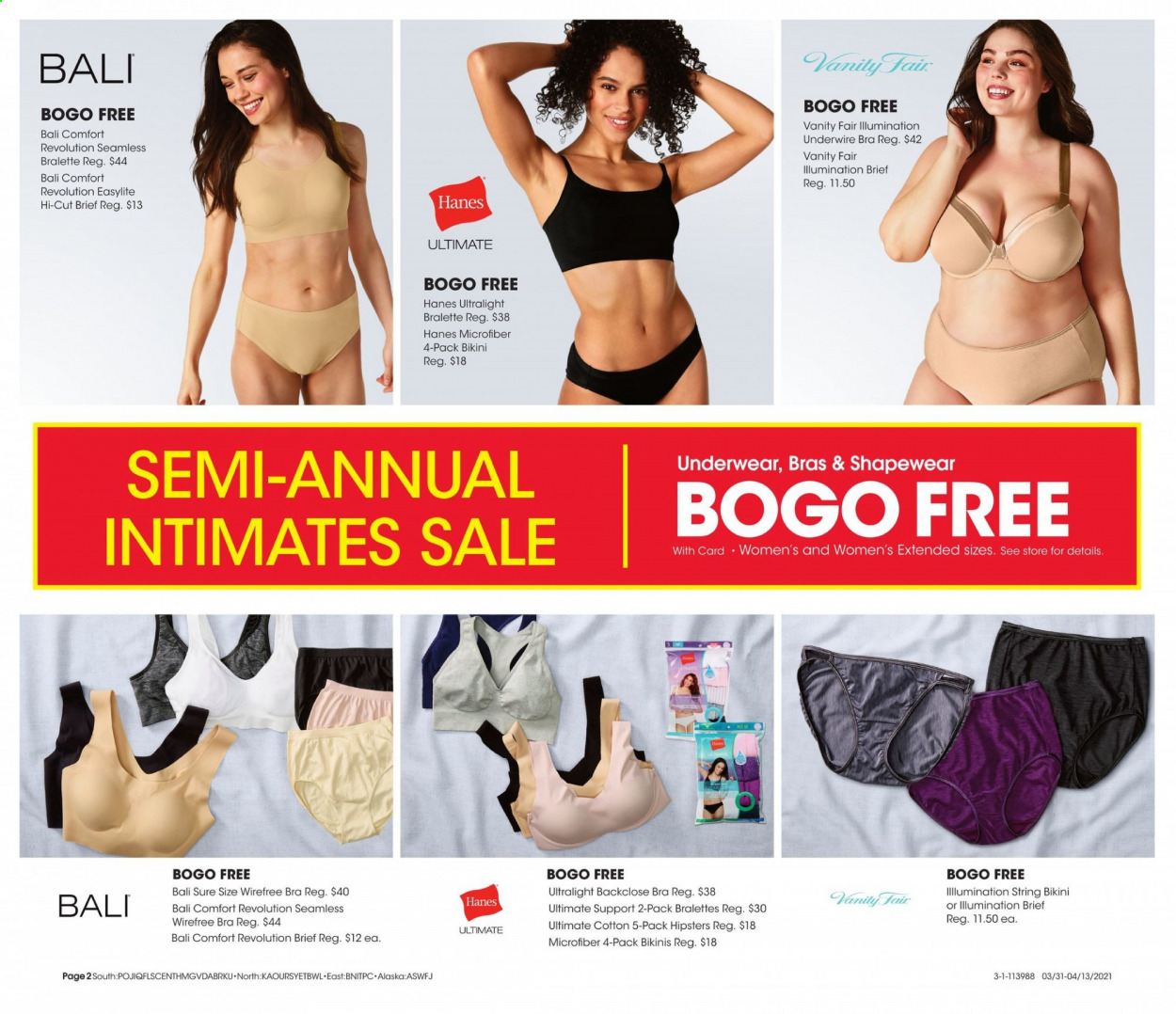 thumbnail - Fred Meyer Flyer - 03/31/2021 - 04/13/2021 - Sales products - Sure, bikini, bra. Page 2.
