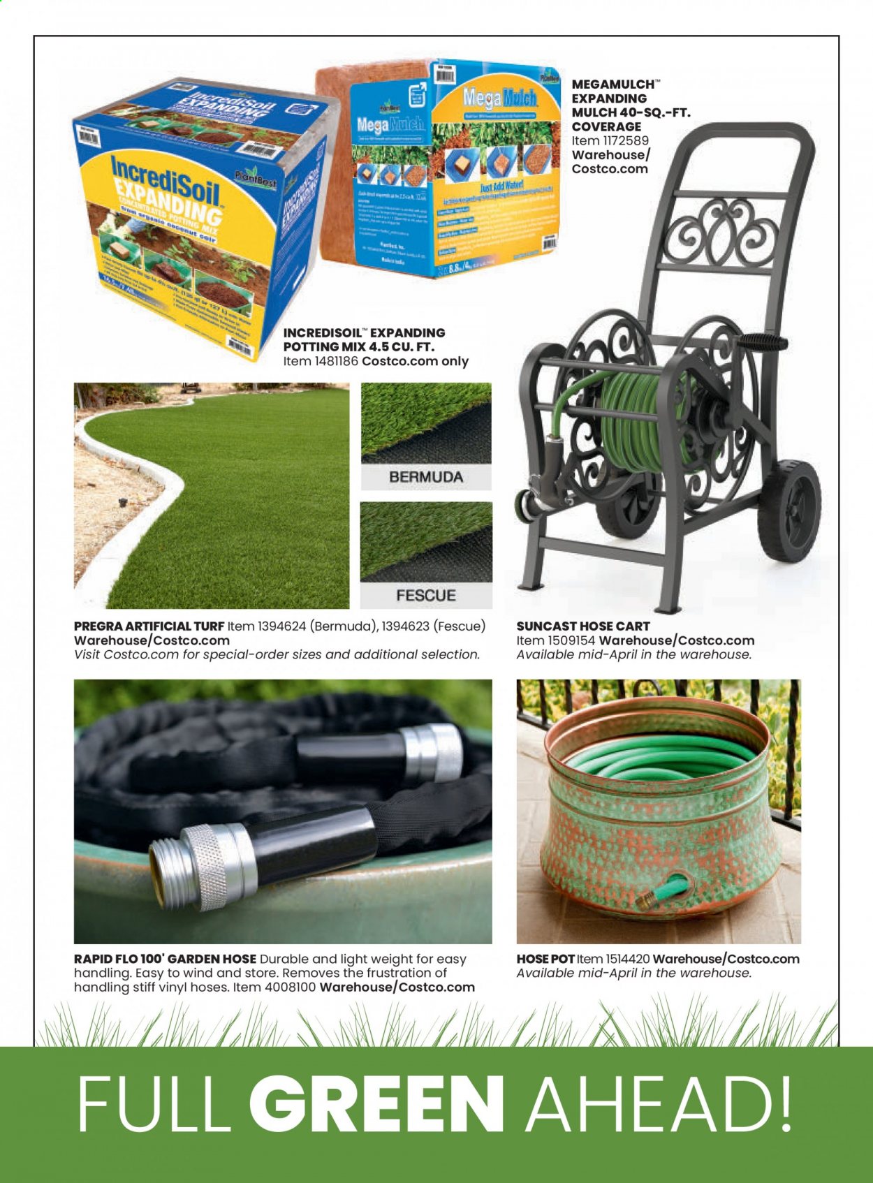 thumbnail - Costco Flyer - 04/01/2021 - 04/30/2021 - Sales products - pot, vinyl, potting mix, cart, garden hose, garden mulch. Page 53.