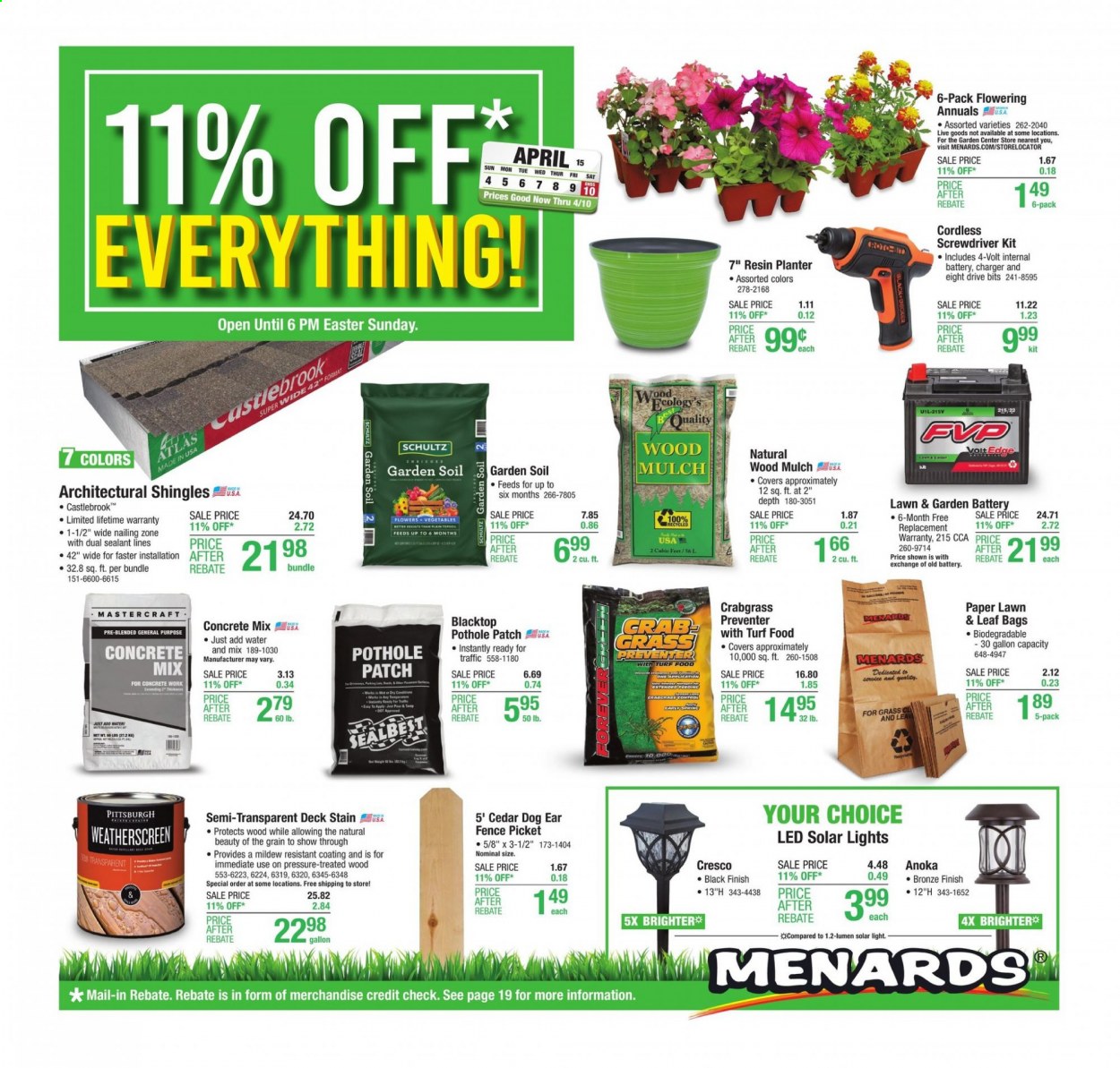 Menards ad - 04/01/2021 - 04/10/2021. Page 1