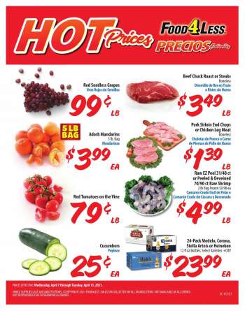 Food 4 Less Flyer - 04.07.2021 - 04.13.2021.